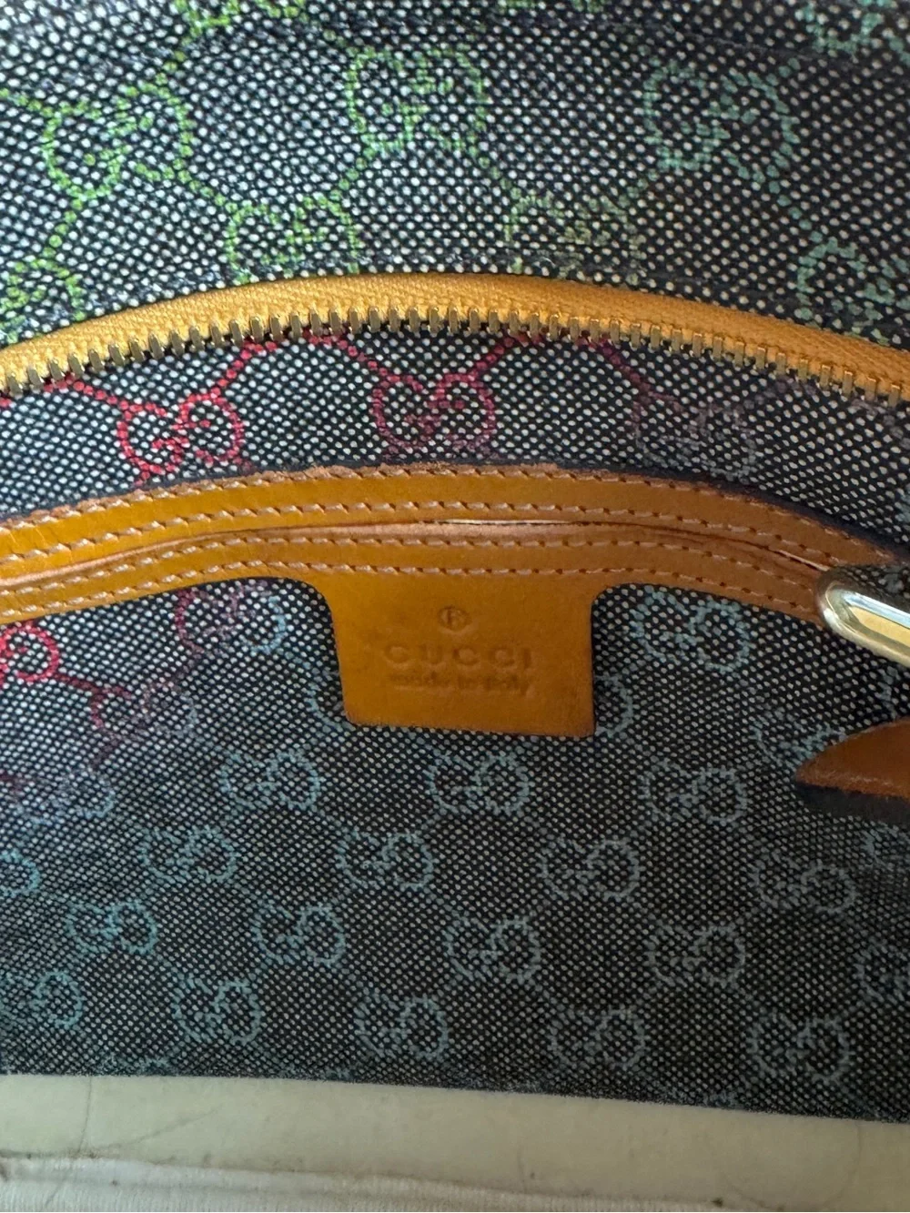 Gucci Multicolor Supreme Crossbody Bag with COA